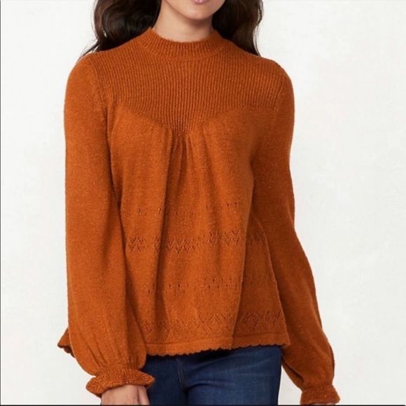 Lauren Conrad Sparkle Mock Neck Sweater Sz XXL - Picture 2 of 12